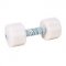 Dog Training Dumbbell with 8 White Plastic Weight Plates, 2 kg