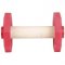 Dog Dumbbell of Wood and Red Plastic for Basic Training, 650 G