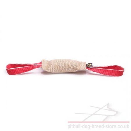 Jute Dog Bite Tug with Handles for Staffy Puppy