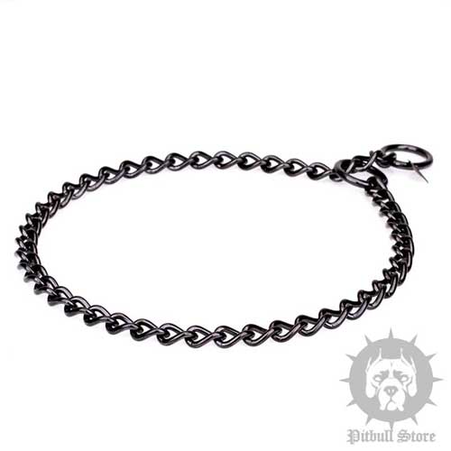 Effective & Stylish Chain Dog Collar of Black Stainless Steel