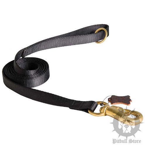 Pitbull Leash Nylon with Brass Snap Hook for Multifunctional Use