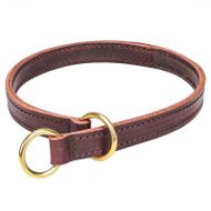 Pitbull Collar of Two-Ply Leather for Obedience Training